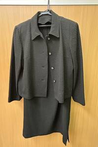 【1434】D'ajur　ダジュール　黒スーツ　ジャケット　スカート　