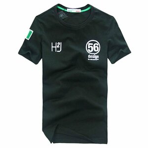 新品◆【格好いい】◆【通気品】メンズ半袖ＴシャツHYDROGENハイドロゲンH2J56黒M