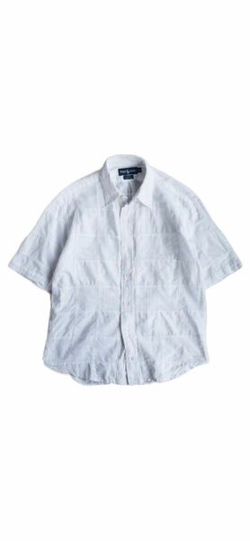 Ralph Lauren white patch work shirt