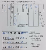 着物cocon 浴衣 夏物 身丈145 裄68.5 肩当て・居敷当て付 綿 紺系【5-14-3K-1515-i】_画像10