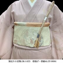 着物cocon★袋帯　夏帯　六通　夏物　正絹・他　ベージュ系　長さ436 幅30.5　着物・小物別売り【5-14-3O-1443-p】_画像3