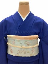 着物cocon★新品 夏物　帯揚げ・帯締めセット　薄橙色系　正絹　絽　和装小物【5-17-2Y-0138-p】_画像10