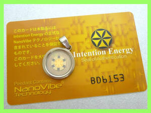 参考49500円 Intention Energy インテンションエナジー ナノバイブ カード&ペンダントトップ ダブルセル チタン サファイヤガラス 波動B