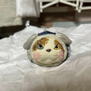 岡村洋子 作品 工房ねこども なまず 猫 ねこかぶり 置物 陶芸 