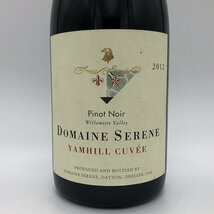 ドメーヌ セリーヌ DOMAINE SERENE ピノ ノワール ヤムヒル キュヴェ 2012 750ml 13.0% アメリカ 赤 ワイン 未開栓 お酒 B68-1-3-1_画像2