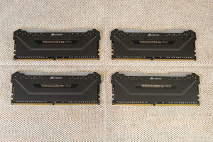 ジャンク品 Corsair メモリ Vengeance RGB PRO 128GB (4x32GB) DDR4 3600 (PC4-28800) CMW128GX4M4D3600C18