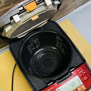 IHジャー炊飯器 HITACHI RZ-TS104M ルビーレッド 炊飯容量 1.0L 5合炊き 簡易動作確認済み の画像3