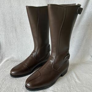 ★SKY製 NB+ RB-001 RIDING BOOTS 28.0cm BROWN 本革 ライディングブーツ ロングブーツ 新品 定価27500円 A60514-21