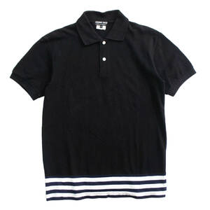 美品!! Comme des Garcons Homme Deux コムデギャルソンオムドゥ ドッキング ポロシャツ 再構築 Black/S