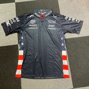 【XLサイズ 】新品未使用 ORACLE RedBull Racing USAレプリカ ポロシャツ Max フェルスタッペン ペレス red bull【送料無料】