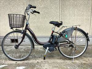 N4298 electromotive bicycle Yamaha Pas nachulapas natura 26 -inch Brown present condition sale!