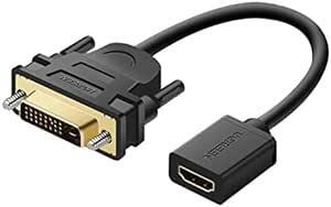 UGREEN HDMI DVI 変換ケーブル 双方向伝送 DVI-D 24+1 1080P オス-メス 金メッ
