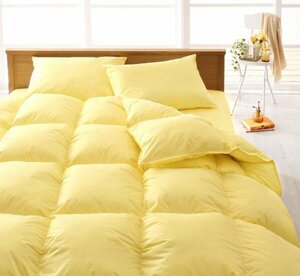  feather futon set bed for 8 point semi-double size color - milky yellow 