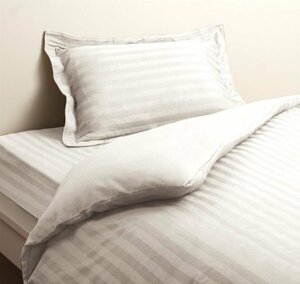 高級ホテル ベッド用 ボックスシーツ の単品(マットレス用カバー) クイーンサイズ 色-ロイヤルホワイト/ 洗える