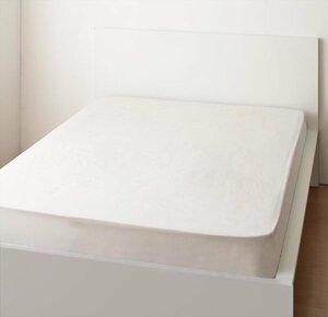 ベッド用 ボックスシーツ の単品(マットレス用カバー) セミダブルサイズ 色-無地ホワイト/綿100％ 洗える 日本製