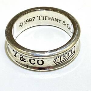 TIFFANY&Co. ティファニー ナローリング シルバー 1837　＃18　8.28ｇ