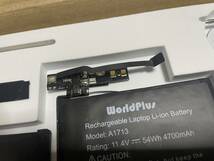 WorldPlus / Rechargeable Laptop Li-ion Battery / A1713 / macBook Pro13インチ用 交換済バッテリー / ジャンクとして_画像2