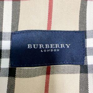 ★極美品★ 英国製 バーバリーロンドン ステンカラーコート ジャケット ノバチェック レディース 黒 BURBERRY LONDON A13の画像9