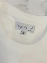 アニエスベーagnes b.半袖ロゴTシャツ　ホワイトレディースLサイズ_画像2