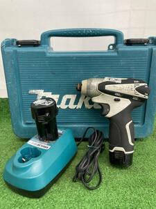 【中古品】★makita(マキタ) 10.8v充電式インパクトドライバ 白(1.3Ahバッテリx2/充電器/ケース) TD090DWXW / ITBJZLWEFRH8