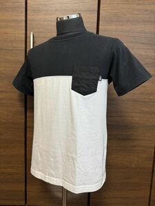 THE NORTH FACE(ザ・ノースフェイス） S/S 2 Tone Pocket Tee（ツートンポケットティー）NT32062 白黒　M 人気モデル！ GOLDWIN正規品