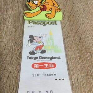 東京ディズニーランド チケットホルダー/パスポート ケース/プルート/当時物の画像1