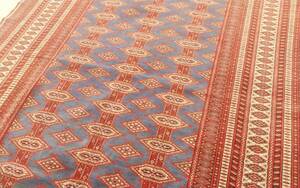 J18 ヴィンテージ ペルシャ絨毯 トルクメン ウール 手織り トルコ絨毯、ヘレケ好きにも