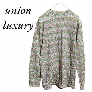 【union luxury】 トップス 総柄 透け感 韓国製