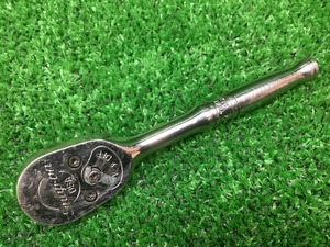 中古品 スナップオン Snap-on 差込角1/4インチ(6.3mm) ラチェットハンドル TM830