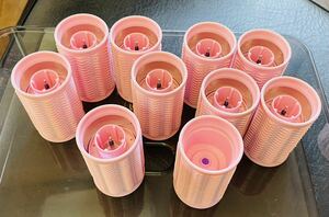  hot curler 10 piece Karl n for pink one coin 500 jpy 