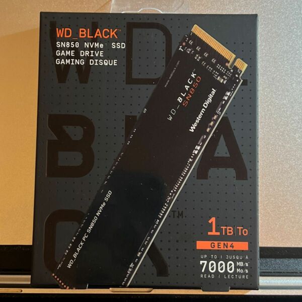 WDS100T1X0E ［WD_BLACK SN850 ヒートシンク非搭載 M.2 Type2280 NVMe 1TB］