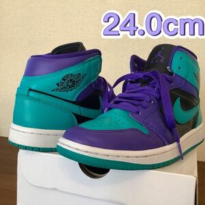 美中古NIKE W AIR JORDAN 1 MID BQ6472-502 