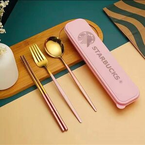スターバックス カトラリー 食器セット ピンク