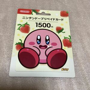  не использовался Nintendo карта предоплаты 1500 иен звезда. машина bi. гурман fes nintendo 