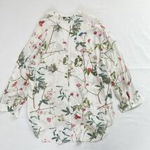 ZARA 大人素敵スタイル　華やか　ボタニカル　花柄　7部袖　スキッパーとろみプルオーバーシャツ ブラウス　サイズS ザラ♪_画像5