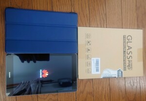 美品MediaPad T3 LTEモデル KOB-L09 SIMフリー 16GB スペースグレイ 8インチ タブレット本体新品ガラスフィルム ＋USEDケース送料無料