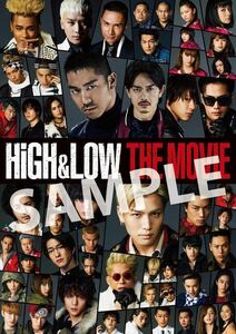 HiGH & LOW THE MOVIE DVD/Blu-ray 特典　オリジナルB2ポスター メインキャストver. TAKAHIRO AKIRA 岩田剛典 白濱亜嵐 佐藤大樹 登坂広臣