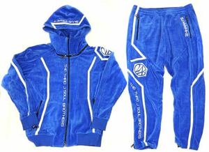 試着のみ 三代目 J Soul Brothers BLUE IMPACT×24karats Jerseyセットアップ ベロアジャージ ブルー 未開封特典ネックウォーマー付き JSB 