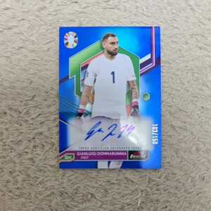 topps road to uefa euro 2024 finest Gianluigi donnarumma auto 150枚限定