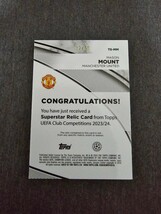 2023-24 Topps UEFA Club Competitions blue Jersey Card Mason mount /50 着用ジャージーカード_画像2