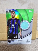 2023-24 Topps UEFA Club Competitions Jersey Card barella /199 バレーラ 試合着用ジャージーカード_画像1