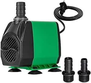 Yokgrass 水中ポンプ 吐出量3000L/H 超静 音調整可能 ウォーター ポンプ 3M 高揚力付き 循環 噴水 ポンプ 1