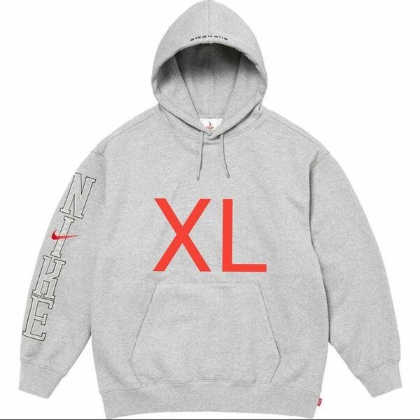 Supreme × Nike Hooded Sweatshirt grey XL