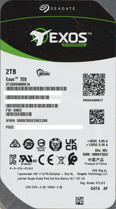 Seagate ST2000NM001A Exos7E8 シリーズ 3.5inch SATA 6Gb/s 2TB 7200rpm 256MB 【バルク品】