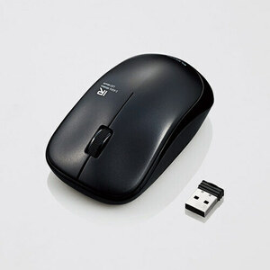 ELECOM エレコム製 ワイヤレス3ボタンIR LEDマウス M-IR07DRSBK ブラック ワイヤレス マウス [管理:1000023542]