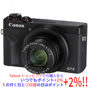 【中古】Canon製 PowerShot G7 X Mark III ブラック 2010万画素 元箱あり [管理:1050018600]