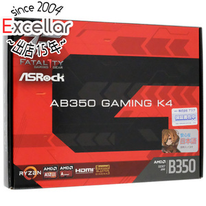 【中古】ASRock製 ATXマザーボード Fatal1ty AB350 Gaming K4 SocketAM4 元箱あり [管理:1050010202]