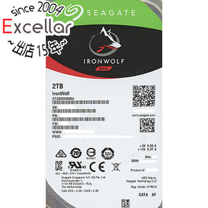 【中古】SEAGATE製HDD ST2000VN004 2TB SATA600 5900 12000～13000時間以内 [管理:1050023409]