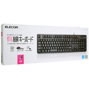 ELECOM エレコム 有線フルキーボード TK-FCM104BK ブラック [管理:1000022303]