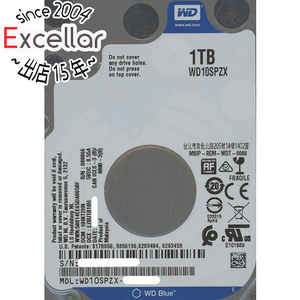 【中古】WesternDigital HDD 2.5inch WD10SPZX 1TB 7mm 4000～5000時間以内 [管理:1050016030]